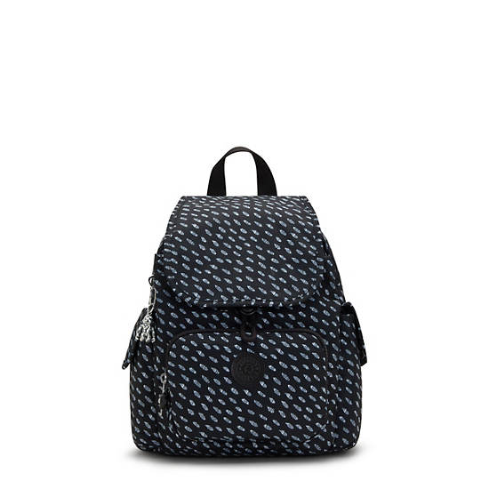 Kipling City Pack Mini Printed Hátizsák Fekete | HU 1493DF